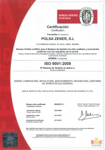 Certificación Bureau Veritas ISO 9001